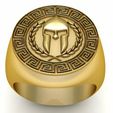 2.jpg Bouclier des Spartiates bague pour homme modèle imprimable en 3d
