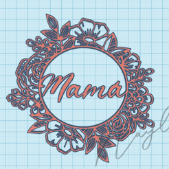 Mama-corona-floral1.png STL file Mom Corona Flores・3D printable model to download
