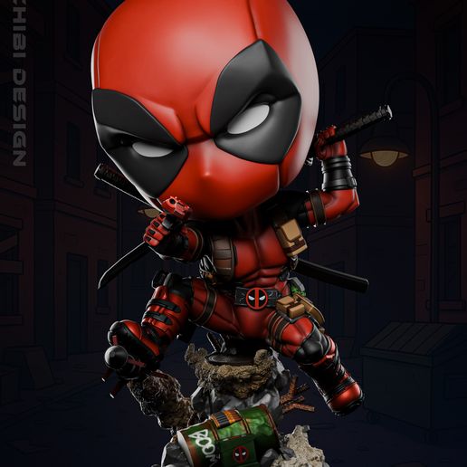 5.jpg Deadpool Chibi - Digital STL file