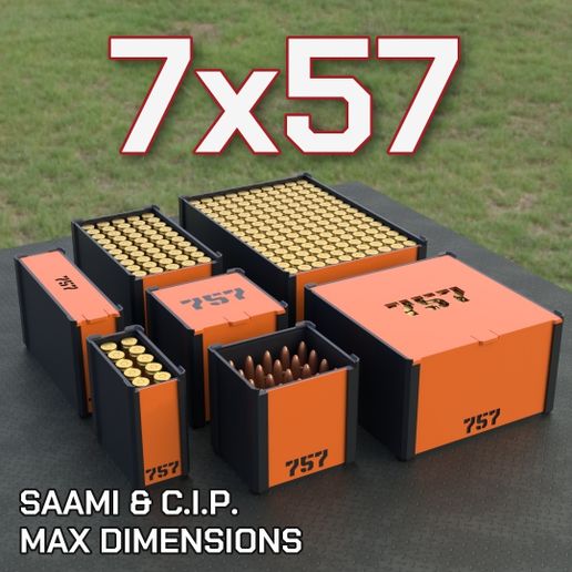 DBOX AMMO BOX 7x57mm Mauser AMMUNITION STORAGE 10/20/25/50/100/150 ROUNDS CRATE ORGANIZER 7x57