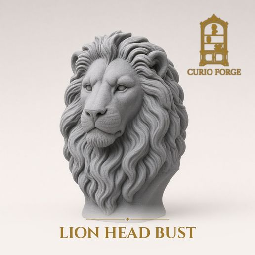 Lion Head Bust - Modern Home Decor 3D Print
