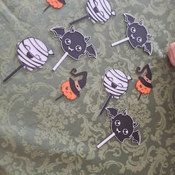 impresas-en-3D.jpeg Fichier STL Garnitures pour muffins d'Halloween・Design pour imprimante 3D à télécharger