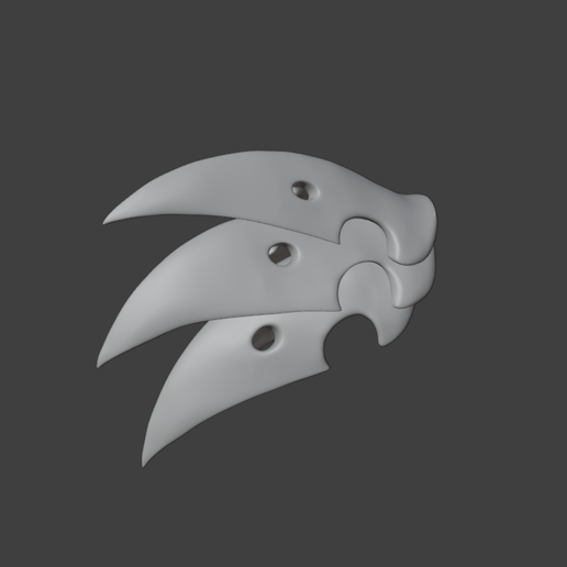 Too Lilly Shoulder Sculls - Gachiakuta Cosplay Prop 3D model