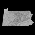 4.png Topographic Map of Pennsylvania – 3D Terrain