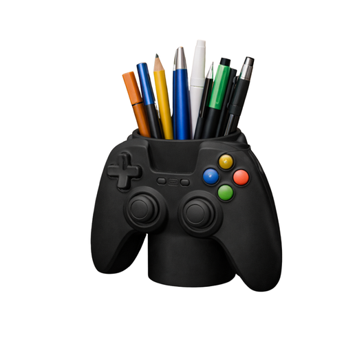 Controller Pen Holder STL – Gaming Desk Organizer 3D Print File – Gamepad Pencil Holder Model