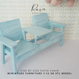 Side-by-Side-Patio-Chair-Miniature-Furniture-8.png Miniature Side by Side Patio Chair, Miniature Double Chair Bench with Table, Mini Outdoor furniture