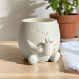09.png Maceta para amantes del café | Bonita maceta imprimible en 3D con taza | Decoración para el hogar STL | Listo para imprimir