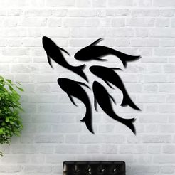 mockup-koi.jpg STL file KOI Fish - Wall Art・3D printing idea to download