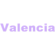 Valencia_name.stl Wall silhouette - City skyline Set