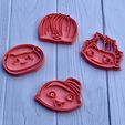 Archivo_002-(2).jpeg Free STL file Pack X4 Cutter and Stamp - Mini Beat Power Rockers - Carlos - Fuz - Myo - Wat・3D printer design to download