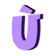 U_ACENT.stl Letters and Numbers POKEMON (2 colors) Letters and Numbers | Logo
