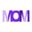 I LOVE U MOM supporté.stl STL file " I LOVE YOU MOM " KEYCHAIN・3D printer design to download