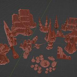 All-Space-bug-infested-terrain-combo-01.jpg 3D-Datei Space Bug Infested BIG Combo!!! 34 Stück!!! Genug für deinen ganzen Kriegstisch! wh40k terrain・3D-druckbare Vorlage zum herunterladen