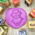 oveja.jpg SHEEP - cutter of farm animal biscuits. cut fondant dough and clay - 8cm