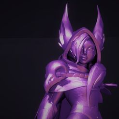 xayah2.jpg Free STL file XAYAH WITH STAND AND LOL LOGO・3D print model to download
