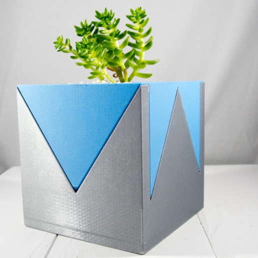 modern_v_planter1.png Free STL file Modern V Planter・3D printing idea to download, TangoFiveCreations
