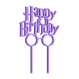 Happy Birthday.stl Birthday Cake Topper with Harry Potter Fonts - Non Commercial Version
