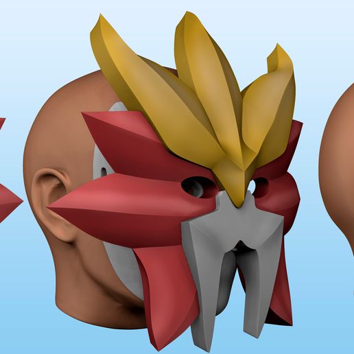🐉 Entei Pokemon Mask Cosplay・Free STL File for ・Cults