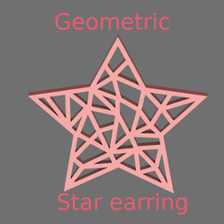 star-geo-final.png Free STL file Geometric Star earrings・3D print model to download