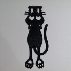 gato2.jpeg STL file Cat Bookmark・3D printable model to download