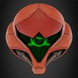SamusPowerHelmetFrontal.jpg Metroid Samus Aran Power Suit Helmet for Cosplay