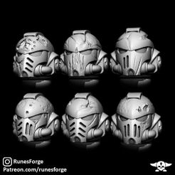Update.jpg Free STL file Battle Damaged Space Heads・Object to download and to 3D print