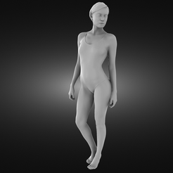 Girl-in-a-swimsuit-render.png Файл STL Girl in a swimsuit・Модель для печати в 3D скачать