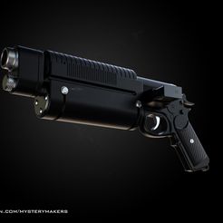 01_-K16-artwork.jpg Fichier 3D Blaster DIgital DIY inspiré du pistolet K-16 bryar・Modèle à télécharger et à imprimer en 3D