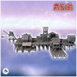 4.jpg Large Asian riverside village set with wooden houses and tower (10) - Asian Asia Oriental Angkor Ninja Traditionnal RPG Mini