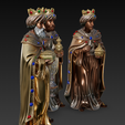 Reyes3.png Set of 3 Three Wise Men for Bethlehem's Nativity Scene