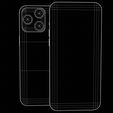 render_Wireframe_001.jpg Apple iphone14 Low-poly 3D model