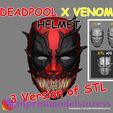 deadpool_venom_mask_000.jpg Deadpool x Venom Mask Cosplay Halloween STL File