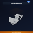 01_hero.png Curved Demon Horns Headpiece, Ram Horn Style, Headband - 3D Printable STL File