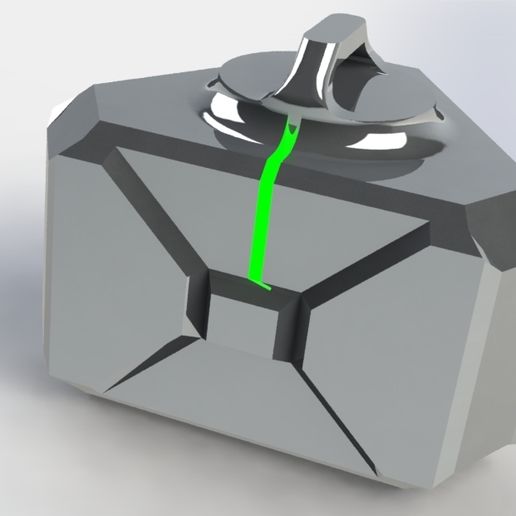 Valorant spike keychain 3D model