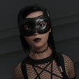 render-of-goth-woman-wearing-perihelion-cat-masquerade-mask.png Cat Masquerade Mask - Perihelion Prints