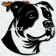 project_20231016_0916448-01.png realistic Pitbull dog wall art pit bull dog wall decor 2d art animal