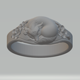 1.png STL file Fox Ring 3D Model 3D print model・3D printable model to download