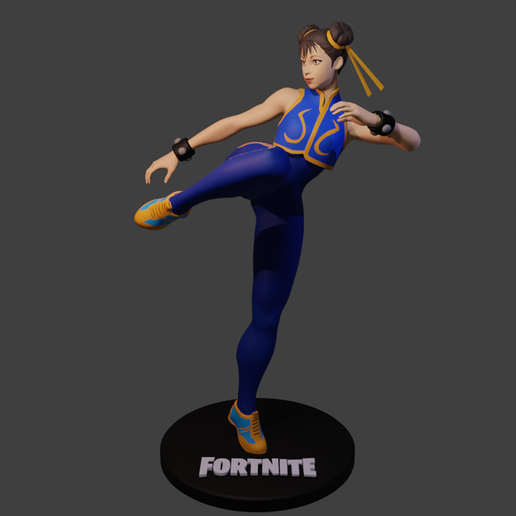 🦸 Chun Li - Fortnite Style・ STL File for 3D printing・Cults