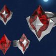 3.jpg Cosplay stl 3D files pack rings for Diluc Red Dead of Night skin