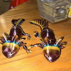 Adorable Articulated Axolotl, Print-In-Place Body, Snap-Fit Head, Cute Flexi