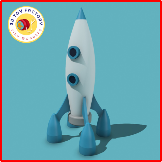 🚀 Toy Rocket low poly rocket・ STL File for 3D printing・Cults
