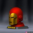001a.jpg IronMan Classic Helmet - wearable with standbase - Marvel Comic