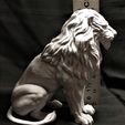LION04.jpg Sitting Lion Statue