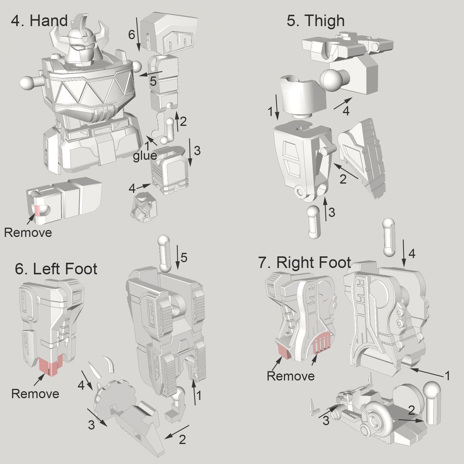 Instruction2Square.jpg Fichier STL gratuit Robot motorisé articulé sans support・Objet pour imprimante 3D à télécharger, Toymakr3D