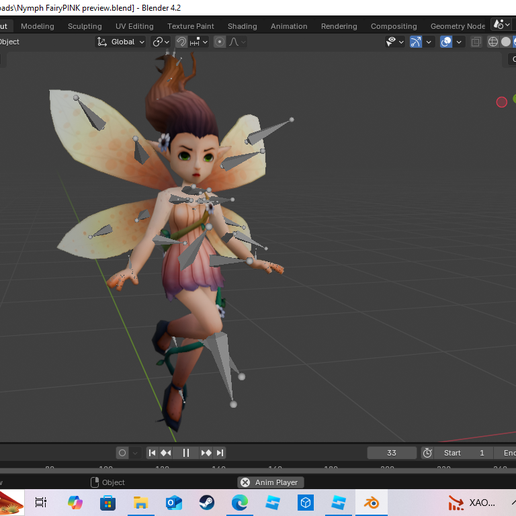 Nymph Fairy 3D model