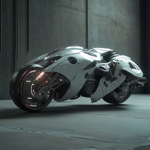 Futuristic Cyberbike 3D Model - HD Version