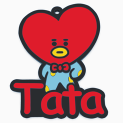 tata-tinker.png STL-Datei BT21 Zeichen Tata Schlüsselanhänger・3D-Drucker-Vorlage zum herunterladen