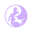 Dog And Horse Wall Decor.stl STL-Datei Ying und Yang Hund und Pferd Wanddekoration・3D-druckbares Modell zum herunterladen