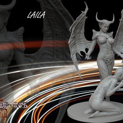 LAILA-DESNUDA.jpg STL file WARRIOR LADY OF HELL WAR HAMER TOPLESS・Model to download and 3D print