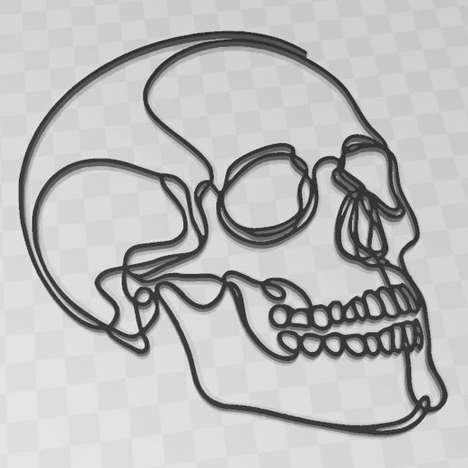 crane.jpg Line art skull